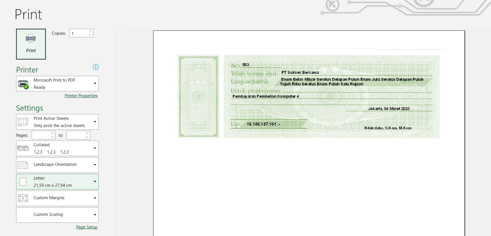 Download Program Template Kwitansi Excel Gratis Download Program Template Kwitansi Excel Gratis