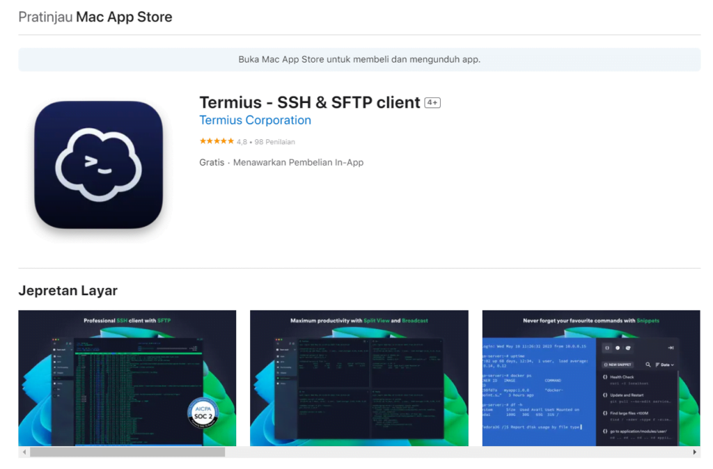 Aplikasi SSH Terbaik Macbook