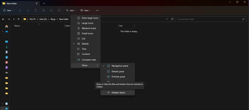 menampilkan file Windows 11