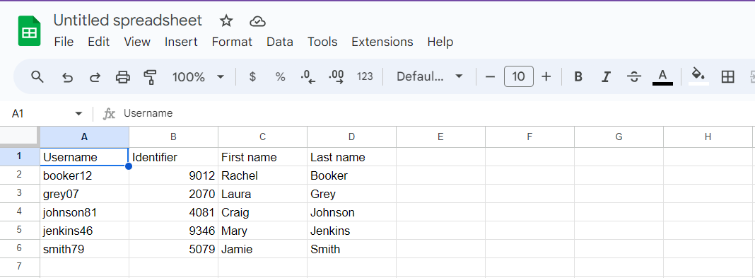 Import / Buka file CSV pada Google Spreadsheet