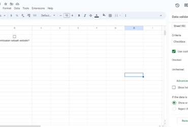 Ceklis Google Spreadsheet