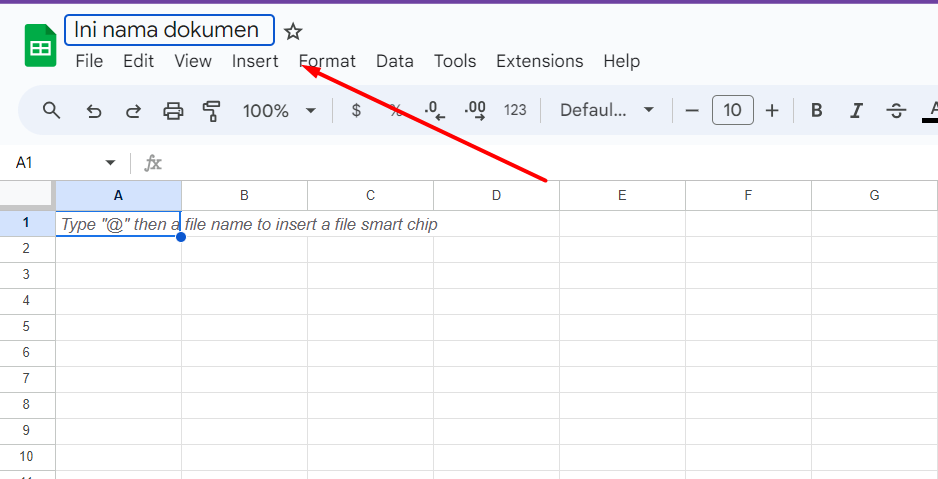 cara membuat google sheet