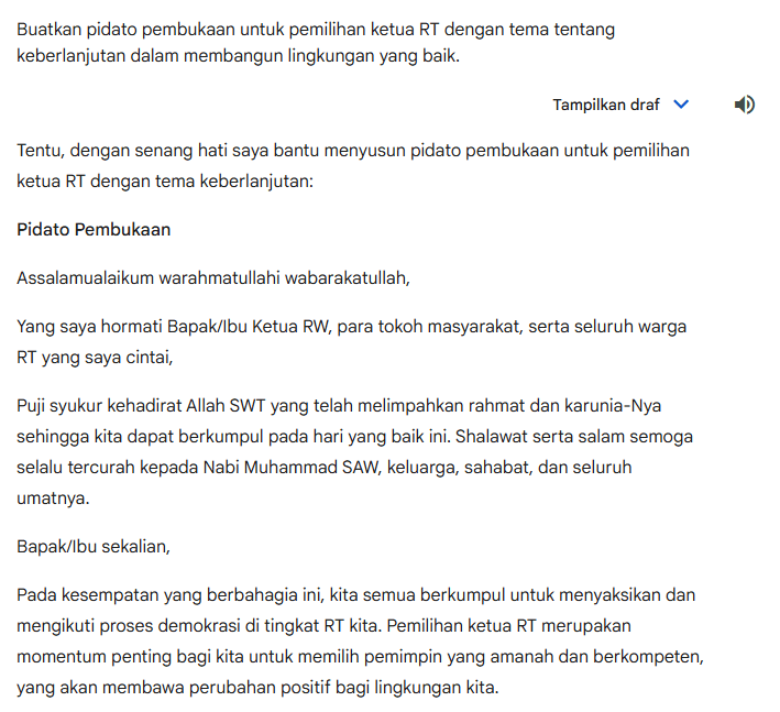 Prompt AI Untuk Pidato