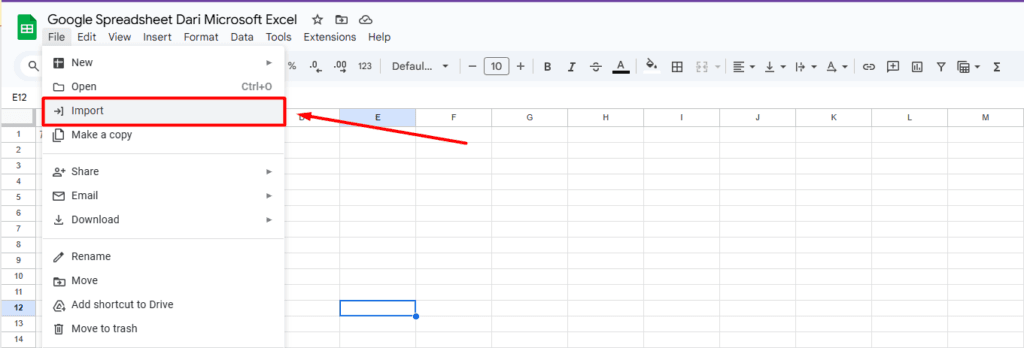 Cara Membuat Spreadsheet Dari Excel