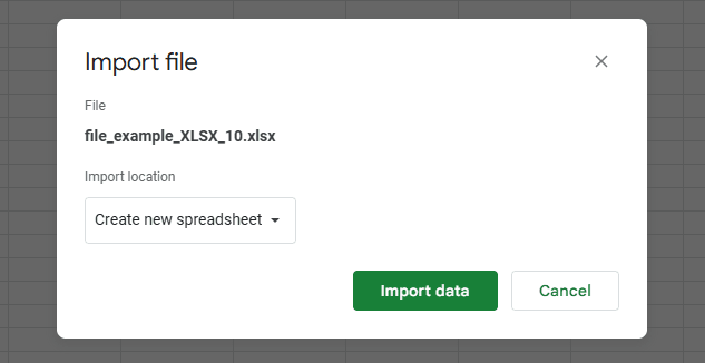 Import Excel ke Google Sheet