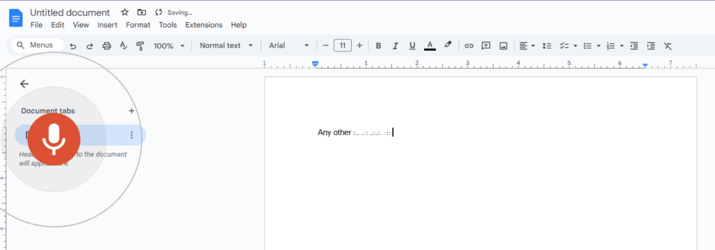 Voice Typing Google Docs