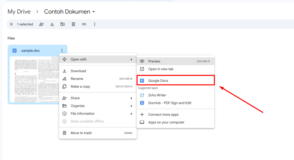 cara translate di google drive