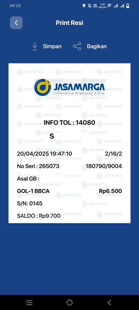 Resi Jalan Tol