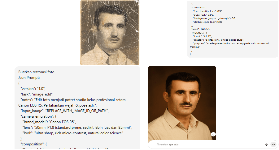 Restorasi foto lama dengan AI