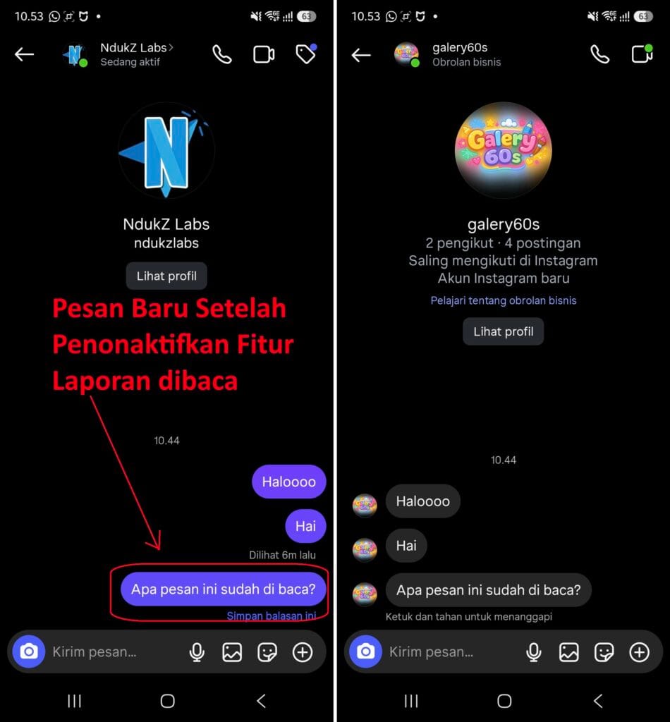  Baca DM Tanpa Terlihat